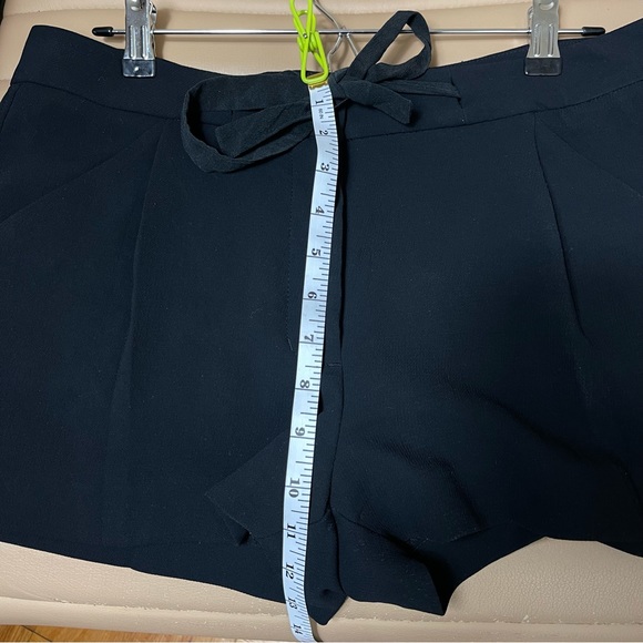 ARITZIA Wilfred Exergue Pleated Tie Front Black Minimalist Dress Short Size 8 - Picture 12 of 13